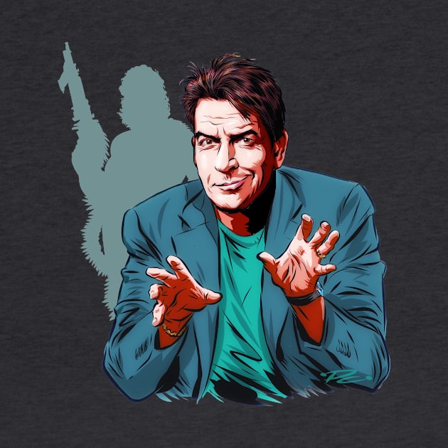 Charlie Sheen - An illustration by Paul Cemmick by PLAYDIGITAL2020